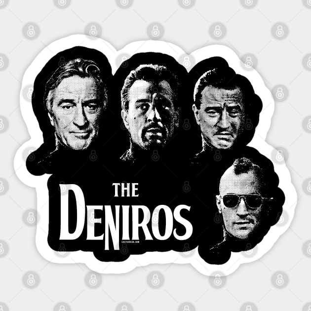 Robert De Niro / Beatles Mash Up (The DeNiros) Sticker by UselessRob